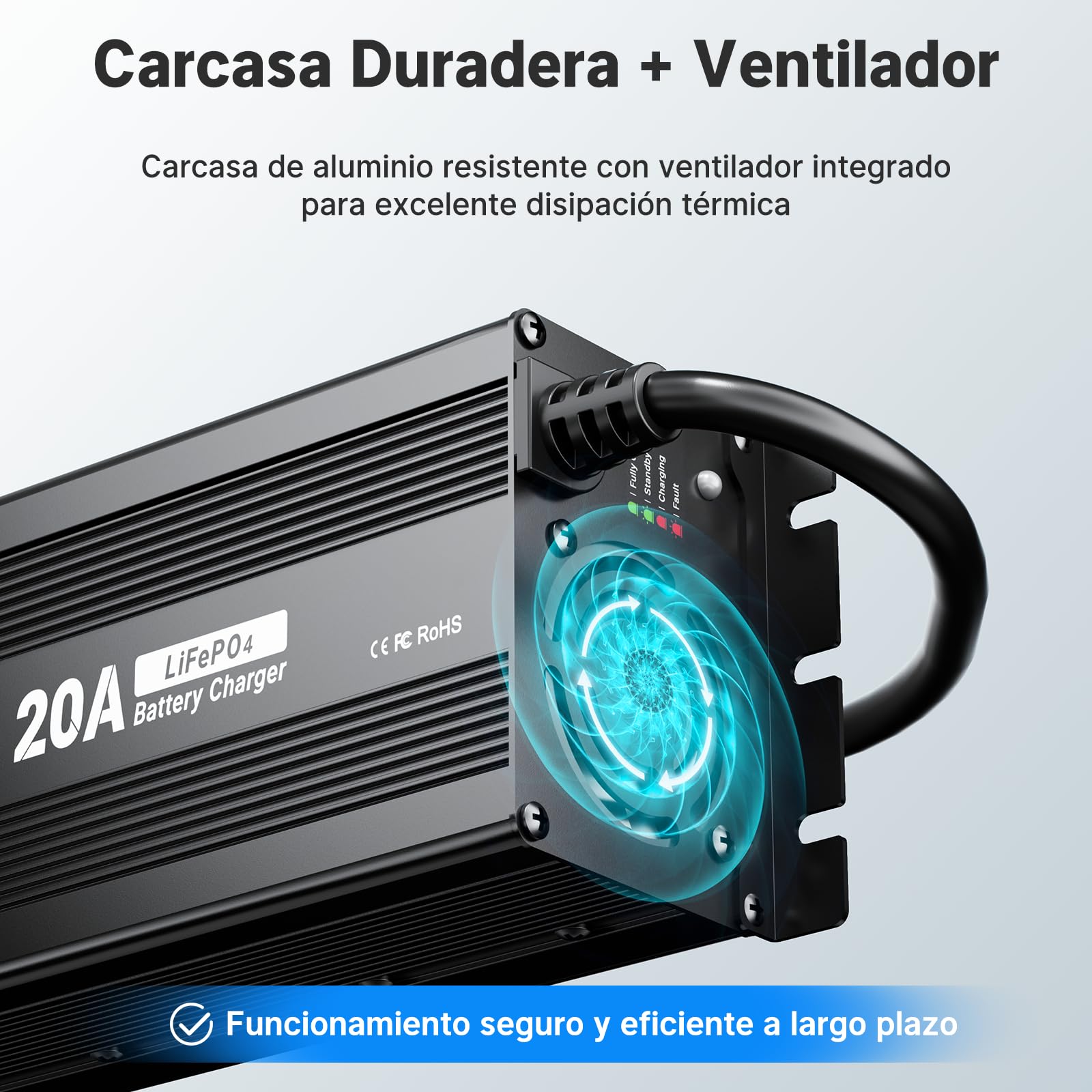 Redodo Cargador LiFePO4 29.2V 20A (24V20A)