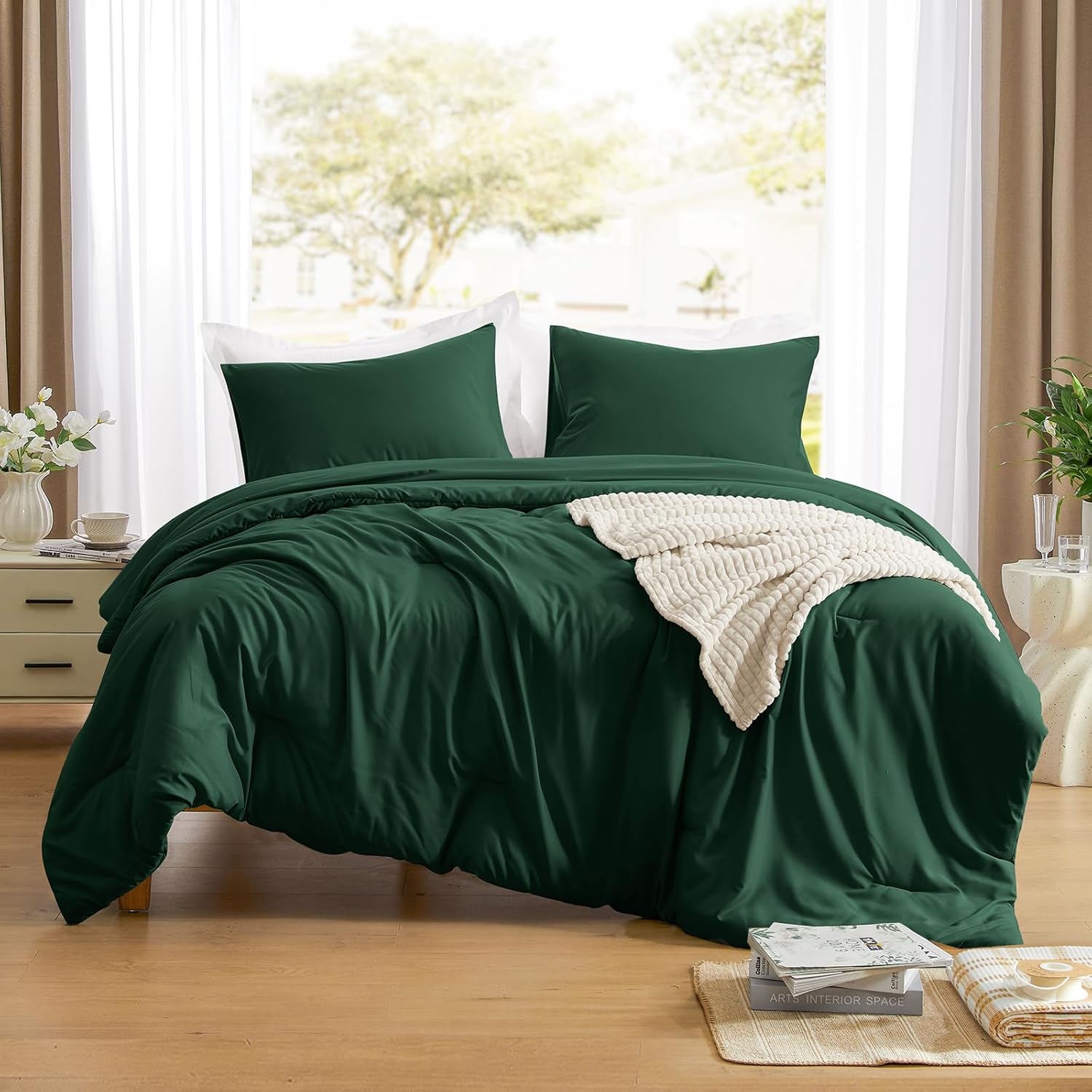 Basic Beyond Twin Comforter Set for Girls Boys, Fluffy