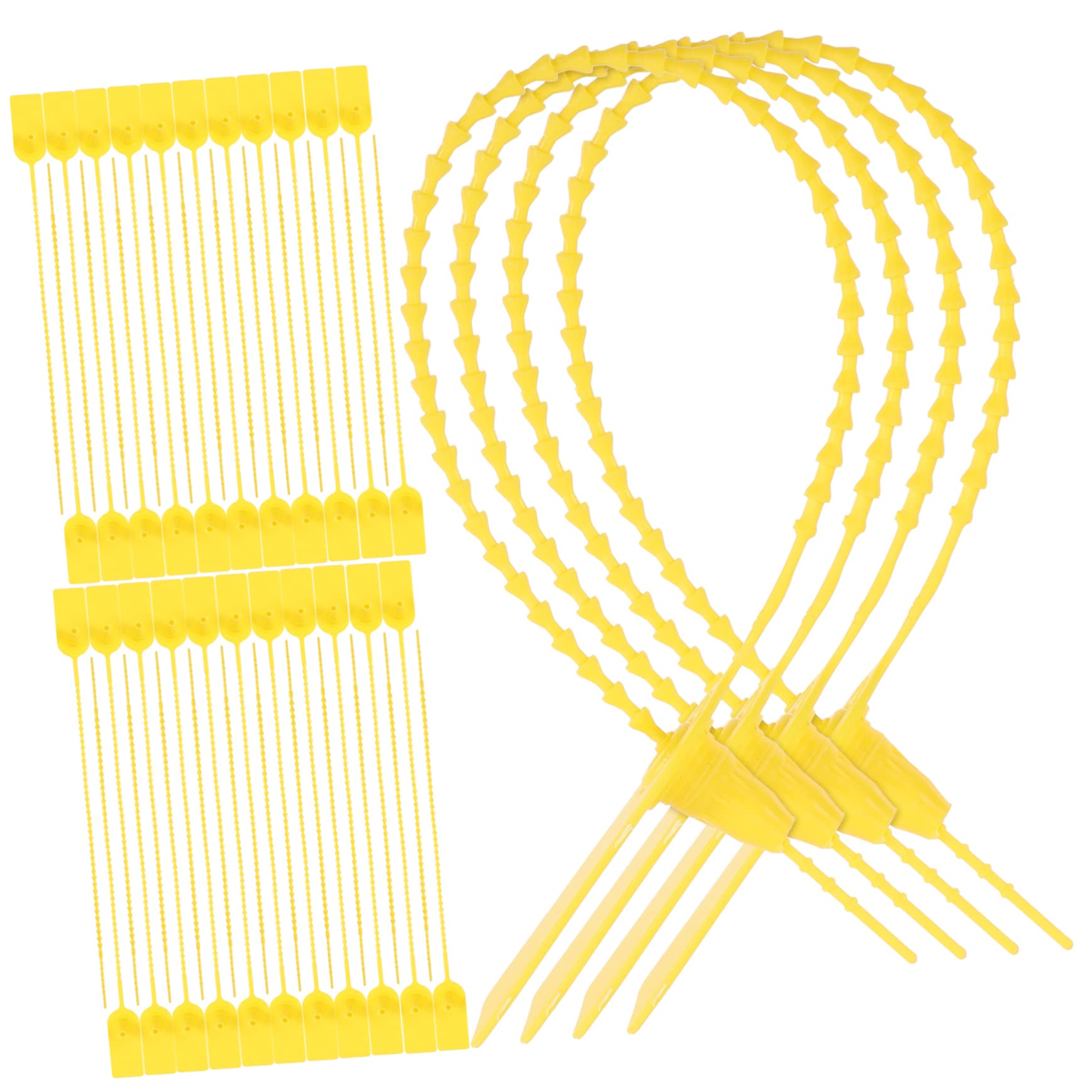 Tofficu Self-Locking Security Seals Ties 100pcs Tamper Seals for Signage Locks Heavy -time Use