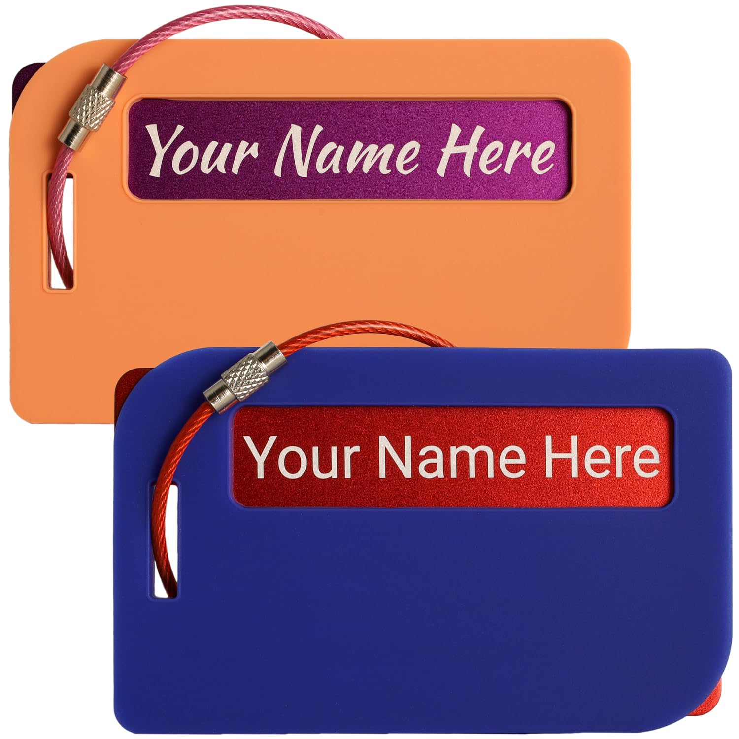Plinchiako Full Privacy Personalized Metal Luggage Tags