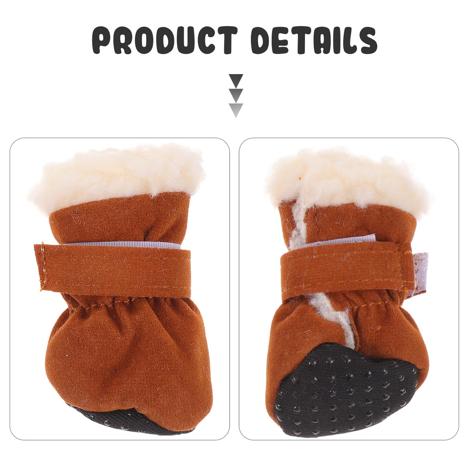 ibasenice 4pièces Neige pour Chien Chaussures pour Animaux de Compagnie Chaudes pour Chiens Moyens et Petits