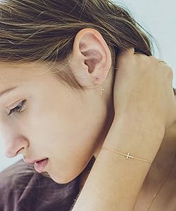 Amazon | (エテ) ete K18YG クロス ダイヤモンド ブレスレット Amazon | (エテ) ete K18YG クロス ダイヤモンド ブレスレット