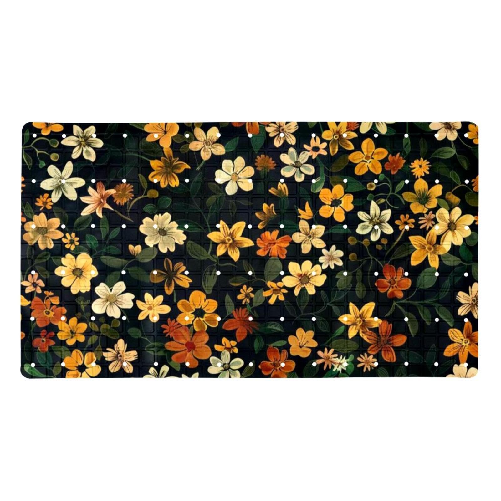 Tapis de bain rouge lèvres vintage antidérapant et séchage rapide extra long