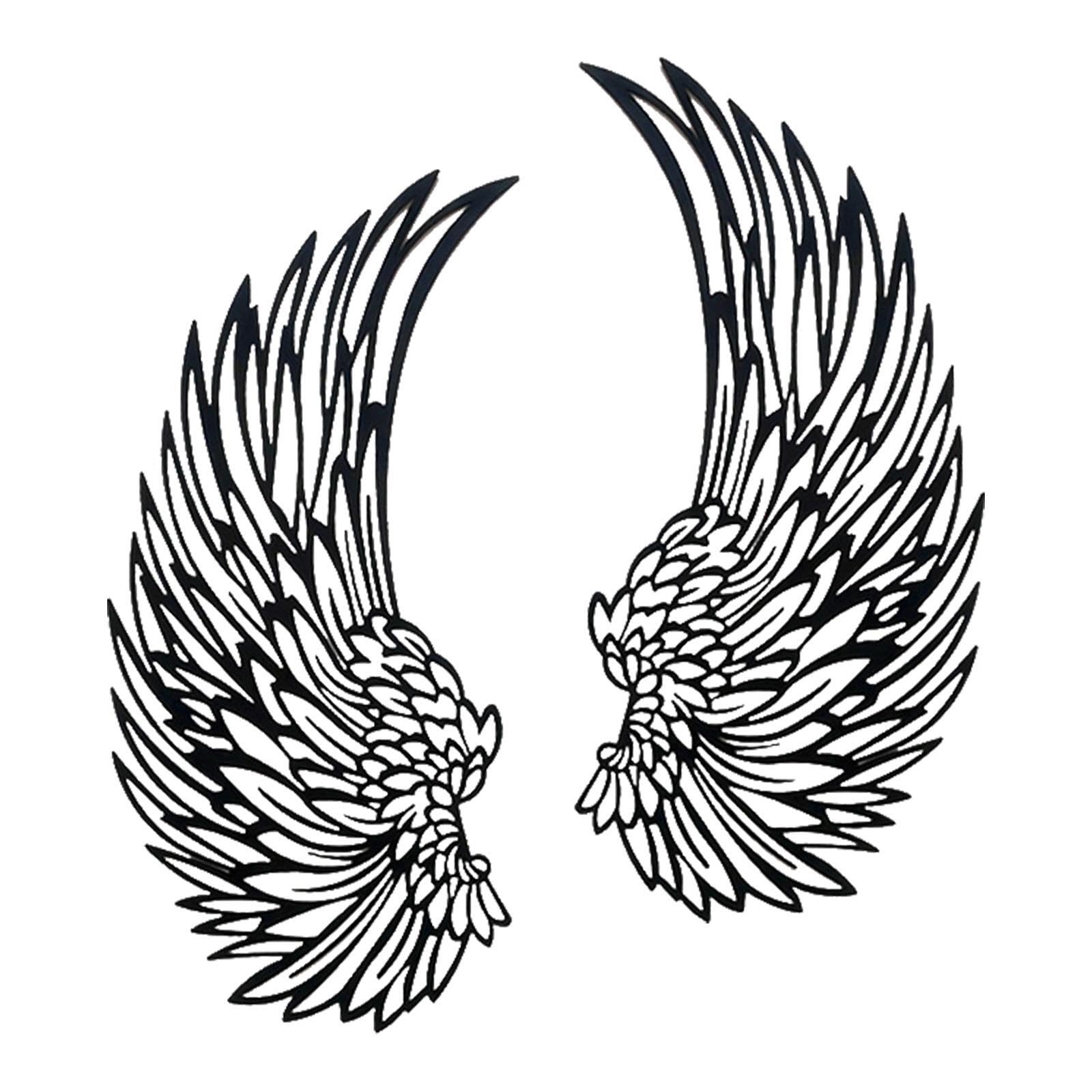 YIXANNX Enchanting Angel Wing Wall Sculpture Any Occasion Striking Iron Craft Brings Charm To Indoor Spaces Wall Decoration. Home Bedroom Living Room Office