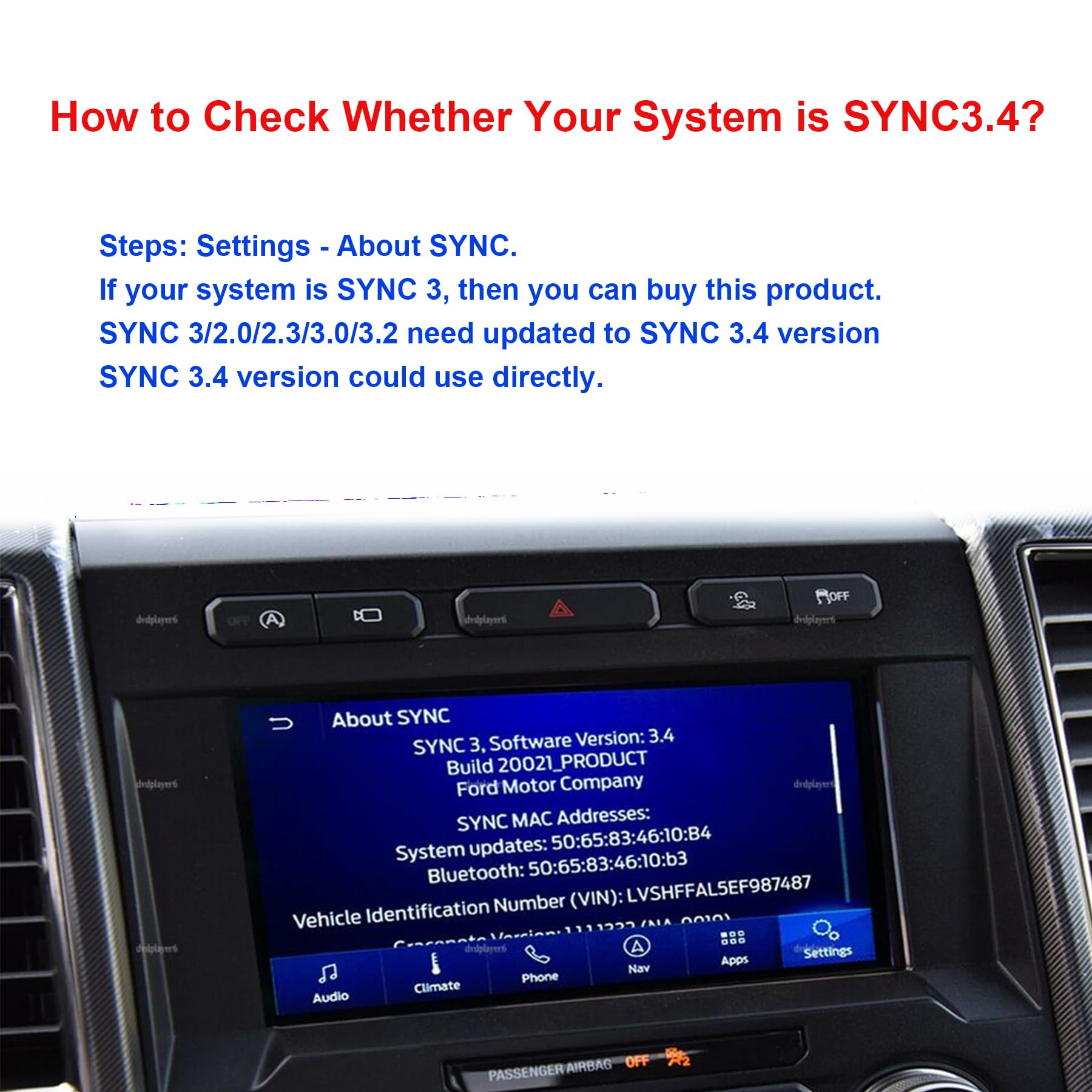 Sync 3 Version 3 4