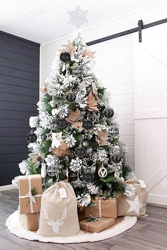 Miniatura 6 de Hollyone Juego de adornos de bolas de Navidad rojas, 42 piezas de 1.57 pulgadas, grandes inastillables, adornos de Navidad, esferas colgantes para