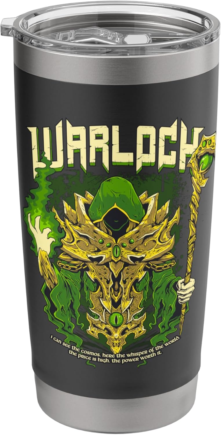 Warlock Player Character Role Playing Game Funny RPG Stainless Steel Insulated Tumbler