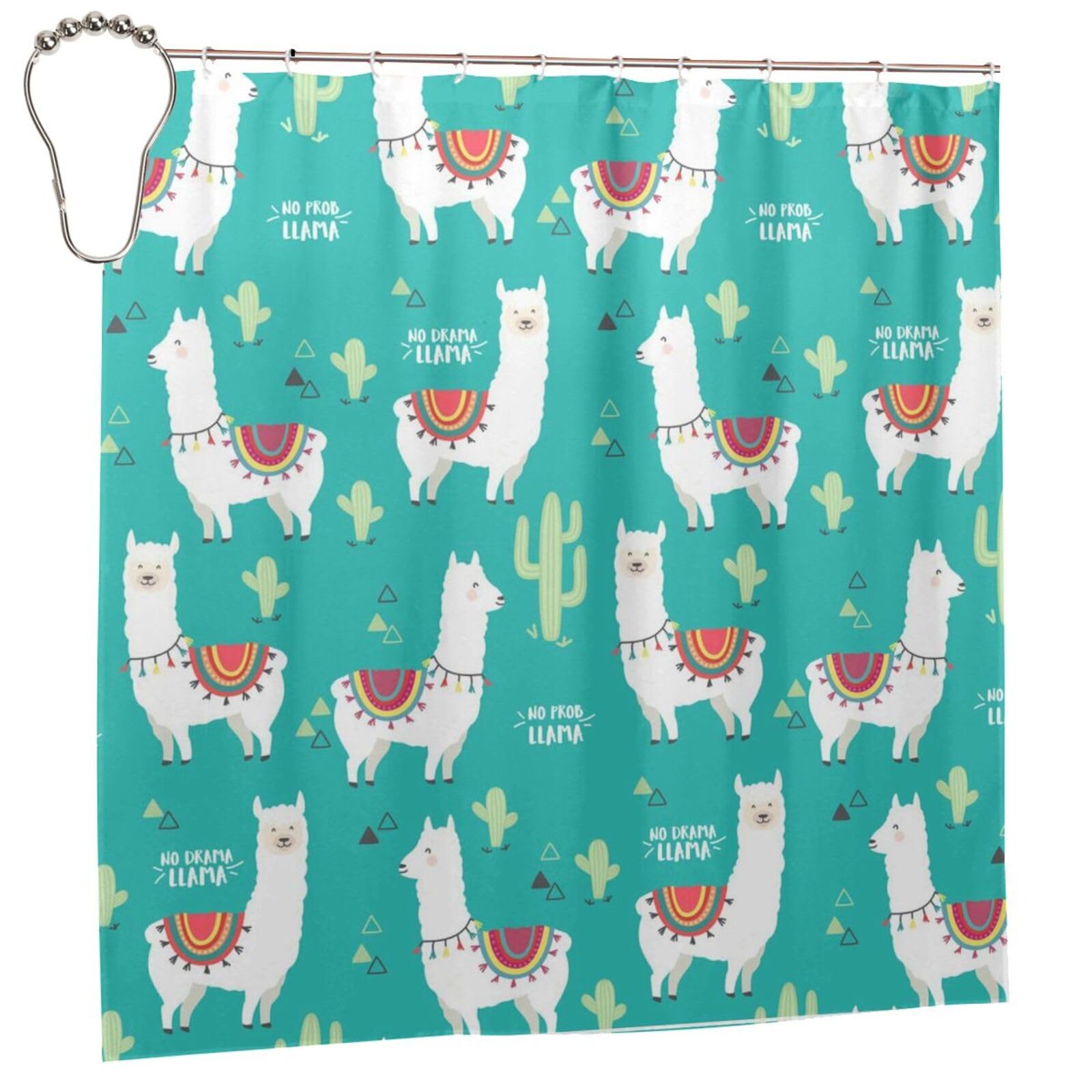 Rideau de douche imprimé imperméable anti-moisissure 183 x 183 cm pour hôtel