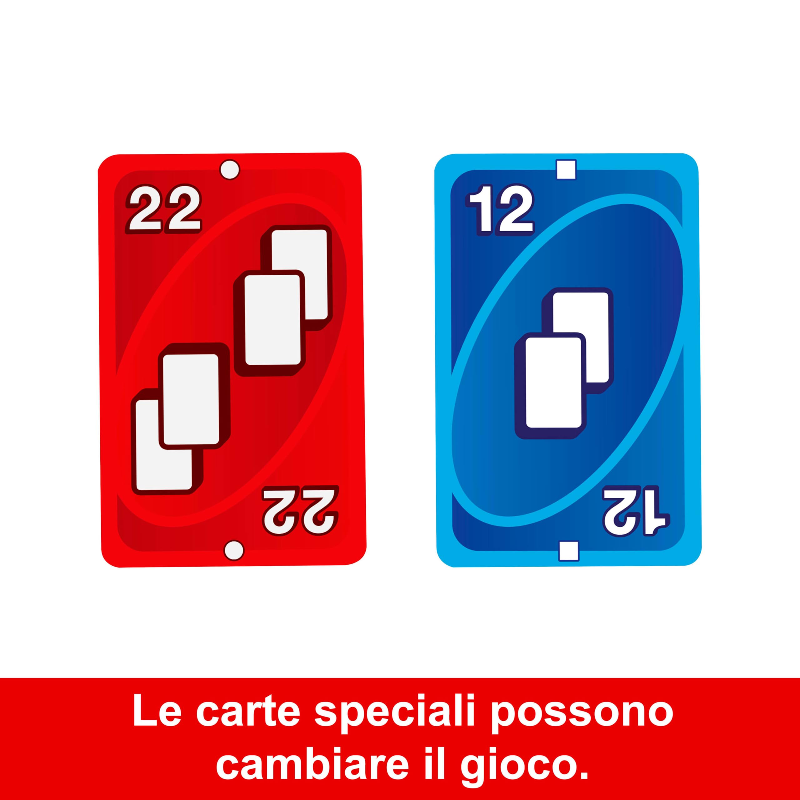 Mattel Games - UNO Zero, Nuova Versione dell'iconico Gioco in Scatola Colorata, Arriva a Zero e Vinci, Blocco segnapunti Incluso, 2-8 Giocatori, Giocattolo per Bambini, 7+ Anni, JLK16