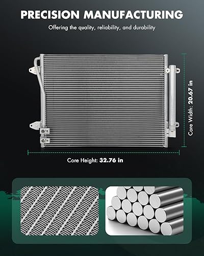 Miniatura 2 de SCITOO 30037 Condensador Aire Acondicionado AC Condensador para 2016-2017 para V-olkswagen Passat 1.8L 2018-2019 para V-olkswagen Passat 2.0L