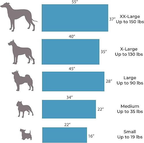 Miniatura 5 de Sistema para soporte de mascotas cama ortopédica tamaño XL de espuma viscoelástica para mascotas, color caquibeige