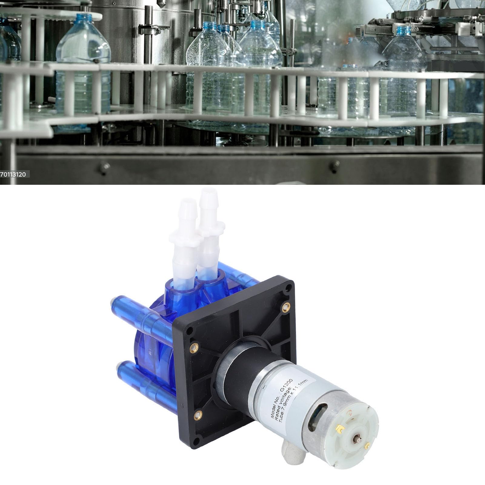 Bomba peristáltica de alto flujo, autocebante, líquido circulante, bomba de CC, máquina de llenado de bebidas y jarabe con ventilador (CC 24 V)