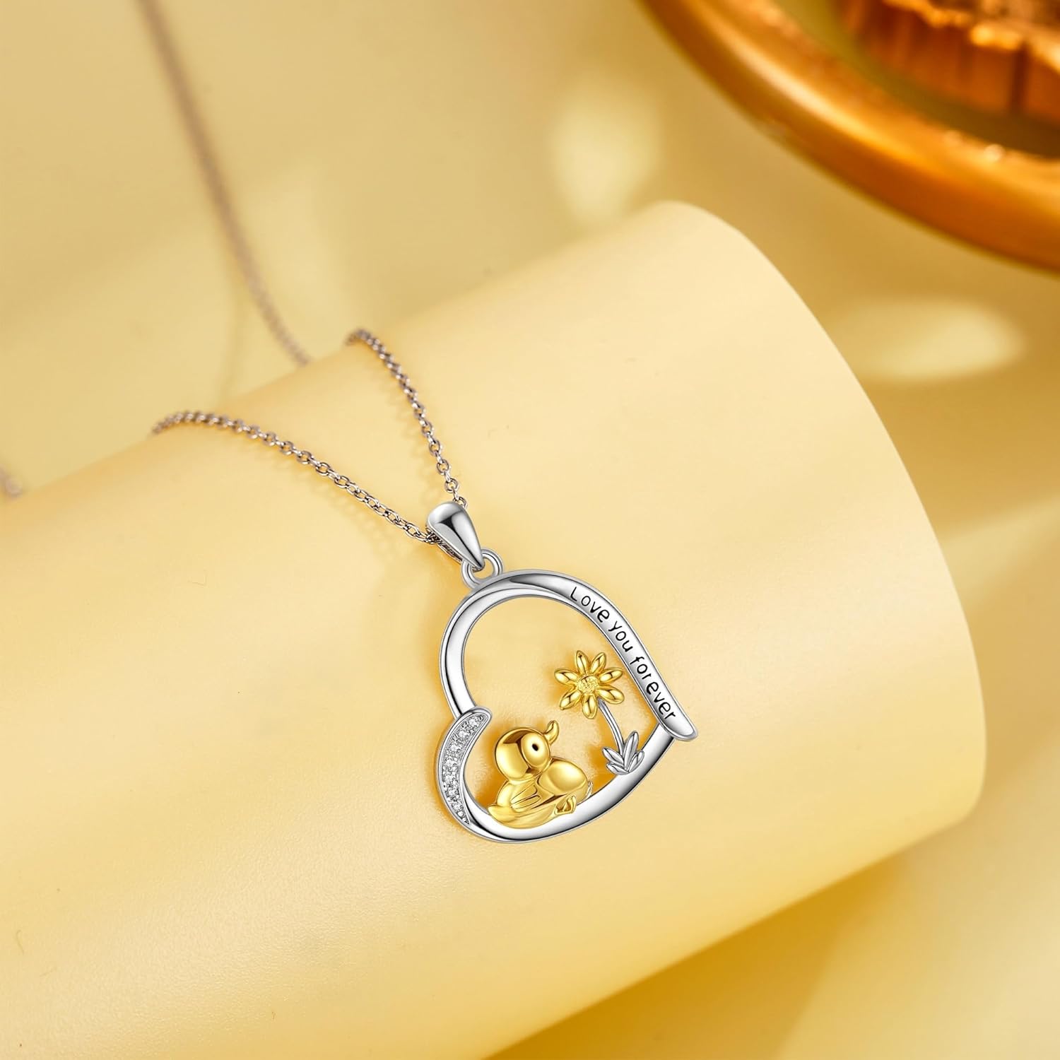Robin/Duck/Bread Dragon/Golden Retriver/Paw Print Necklace for Women Sterling Silver Cute Animal Jewelry Gift for Women