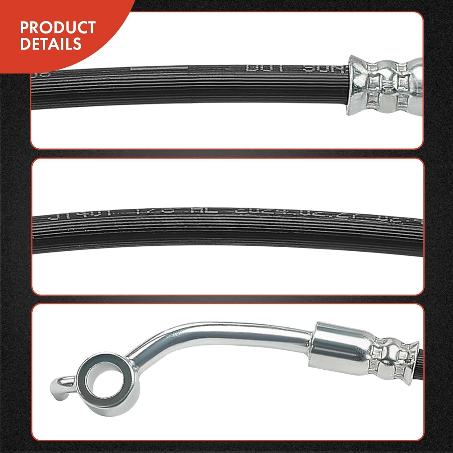 A-Premium Rear Passenger Side Brake Hydraulic Hose Compatible with Select Hyundai, Kia Models - Accent 2018-2022, Rio 2017-2023 - Replace# 58738H8300