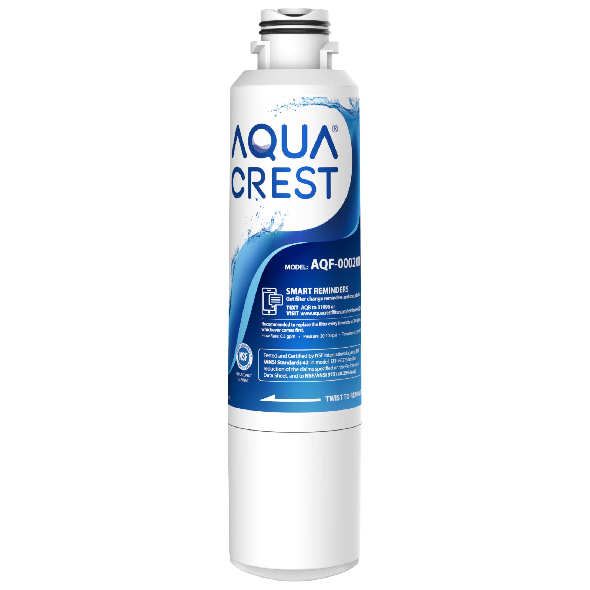 AQUA CREST LT1000PC ADQ747935 Refrigerator Water Filter and Air Filter, Replacement for LG® LT1000P®/PC/PCS, LMXS28626S, LFXS26973S, MDJ64844601, ADQ74793501, ADQ74793502 and LT120F®
