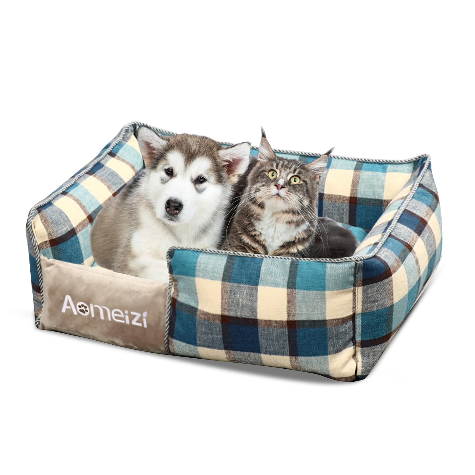 Panier pour chien déhoussable PETCUTE lit orthopédique lavable chat bleu S