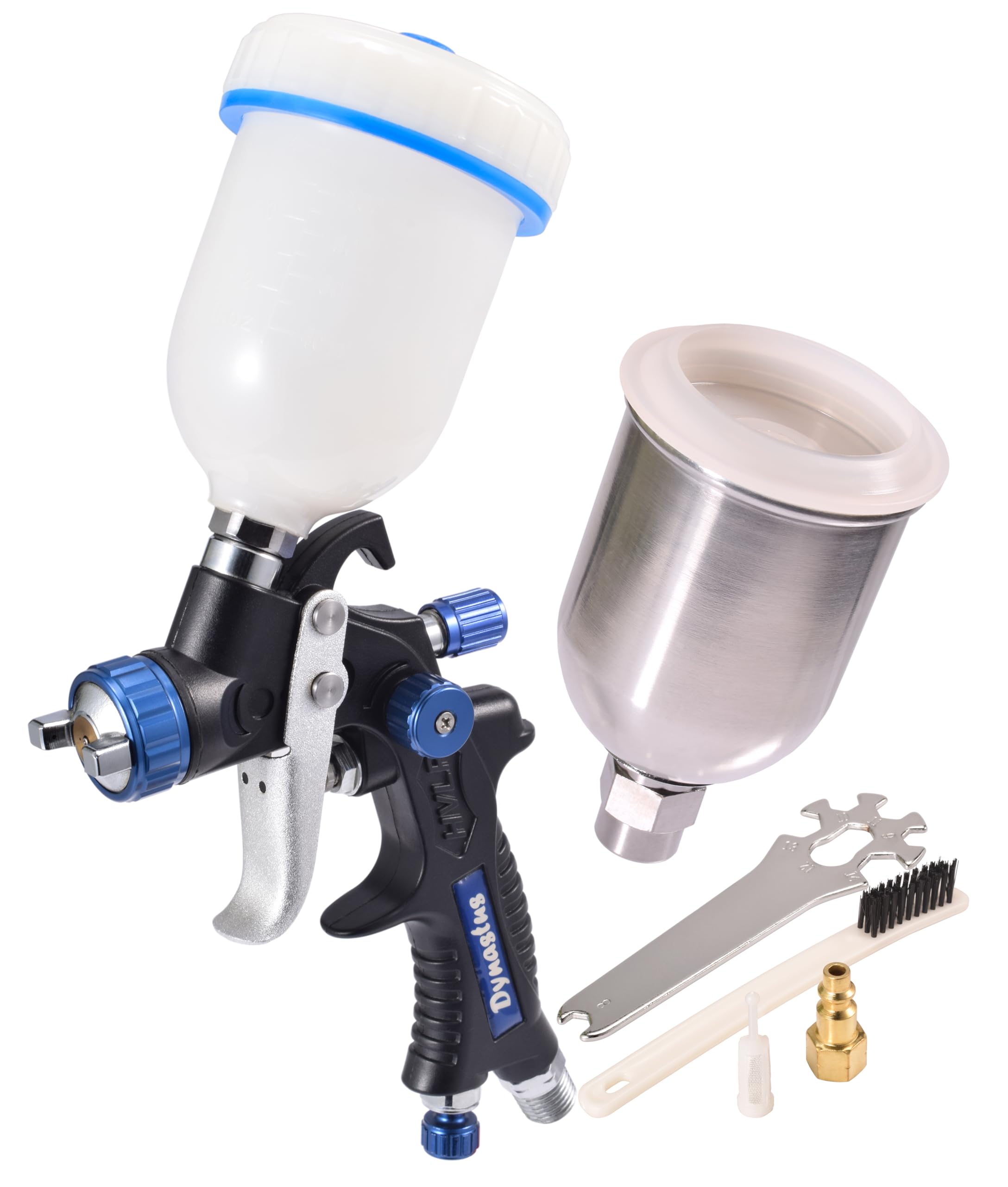 Dynastus Touch Up Composite HVLP Air Spray Gun Auto Car Detail Paint Sprayer Spot Repair, with Filtering and Protective Kits