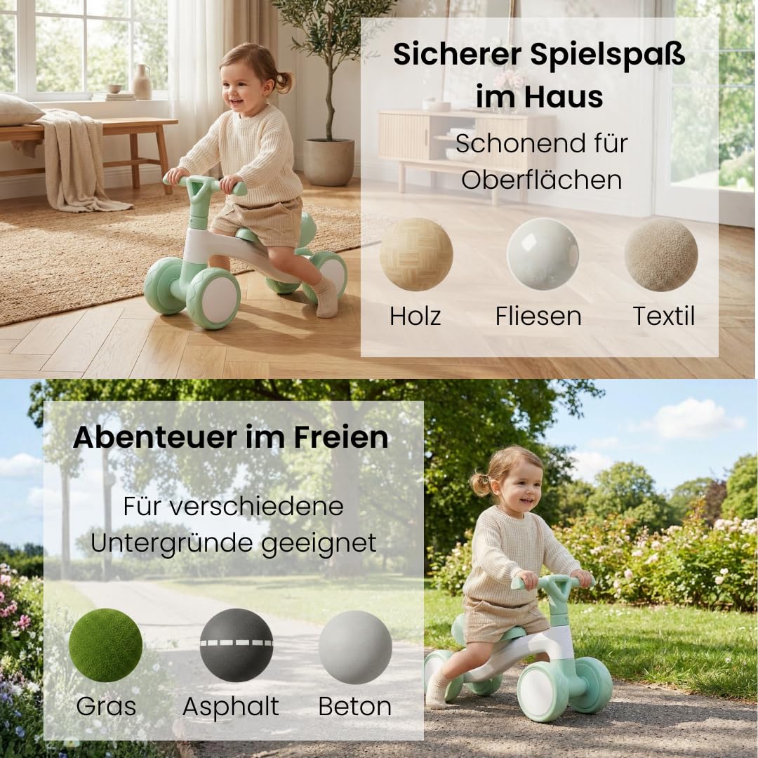 Edibaby, Kinder Laufrad ab 1 Jahr, Spielzeug für 12–24 Monate, Baby Lauflernrad für Jungen und Mädchen, Geschenkidee zum 1. Geburtstag