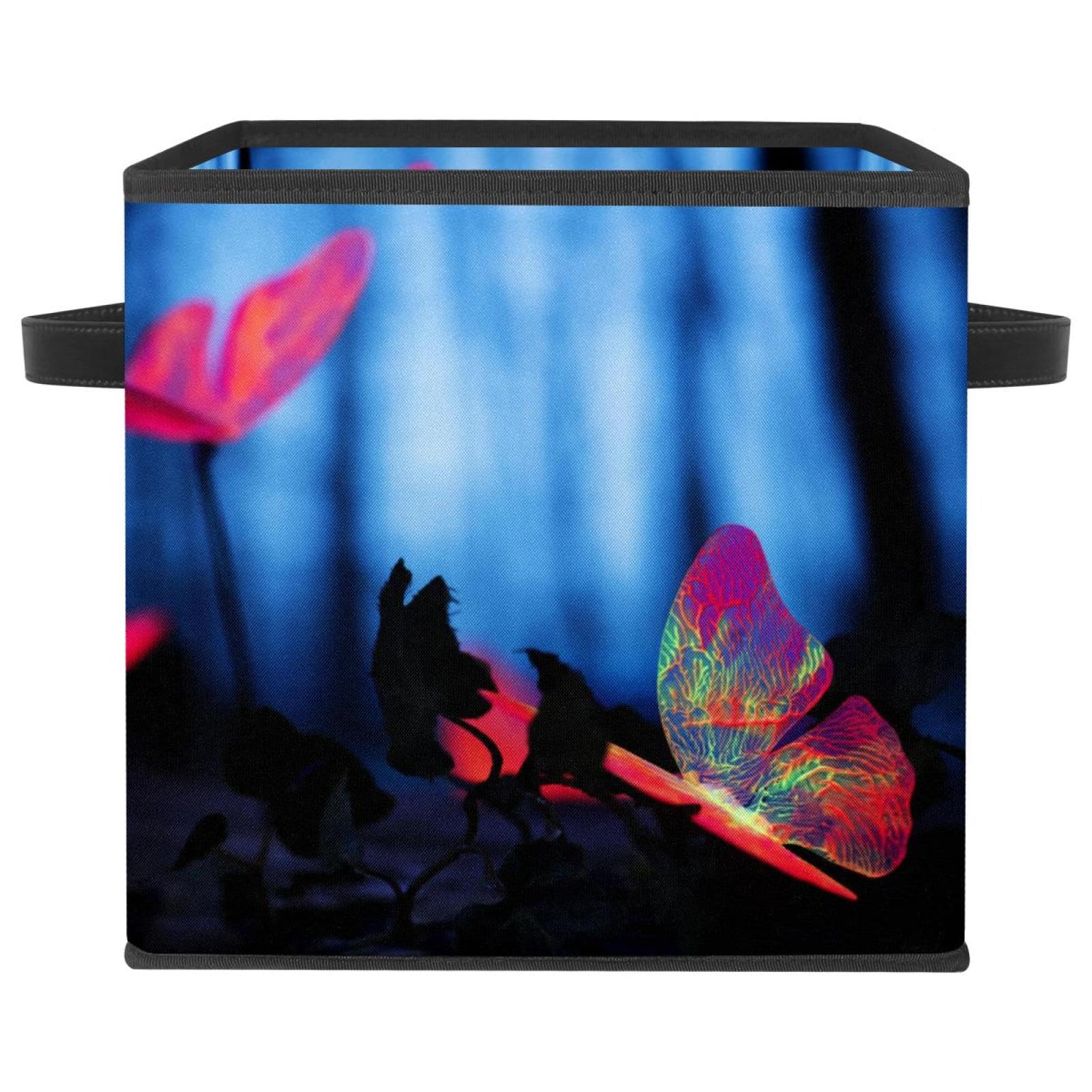 Boîte de rangement pliable motif insectes forêt pour placard