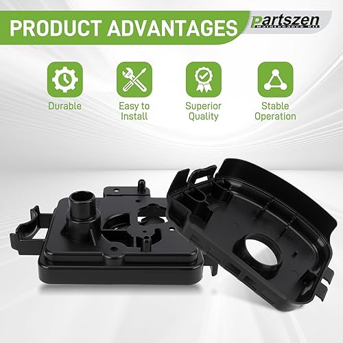 Miniatura 2 de 595663 Base de filtro de aire y cubierta de filtro de aire 595660 para motores de cortacésped 550E-550Ex Series 08P502 09P602 09P702 con filtro de