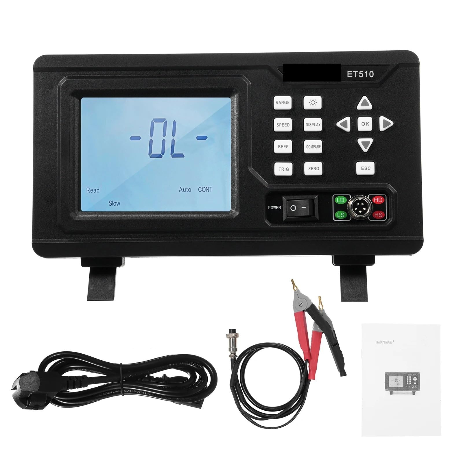 East Tester ET510 DC Probador de baja resistencia Medidor miliohmios portátil microresistencia Corriente continua