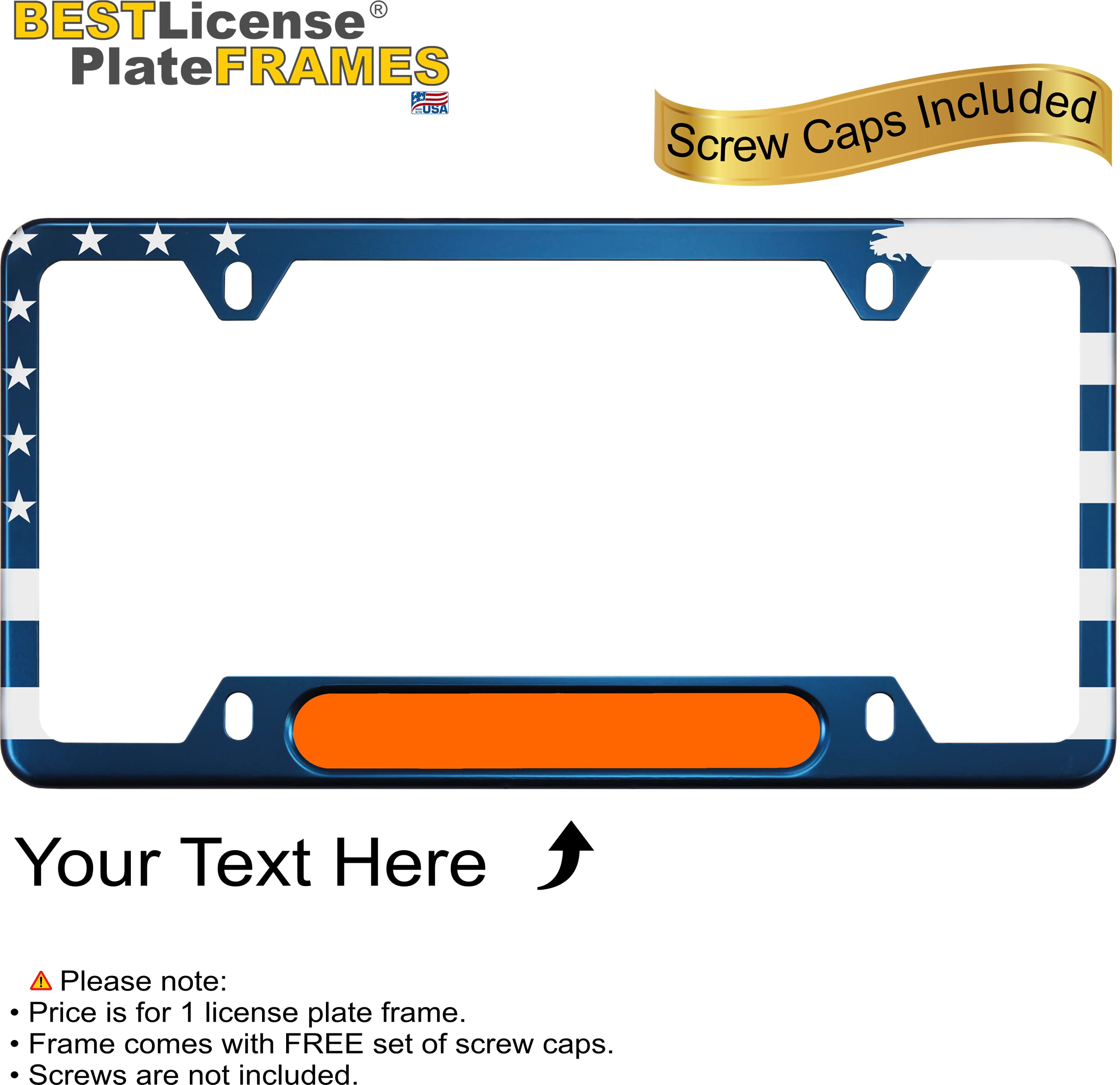 USA Patriotic | American Flag Custom Personalized Anodized Aluminum Thin Top | - Picture 119 of 133