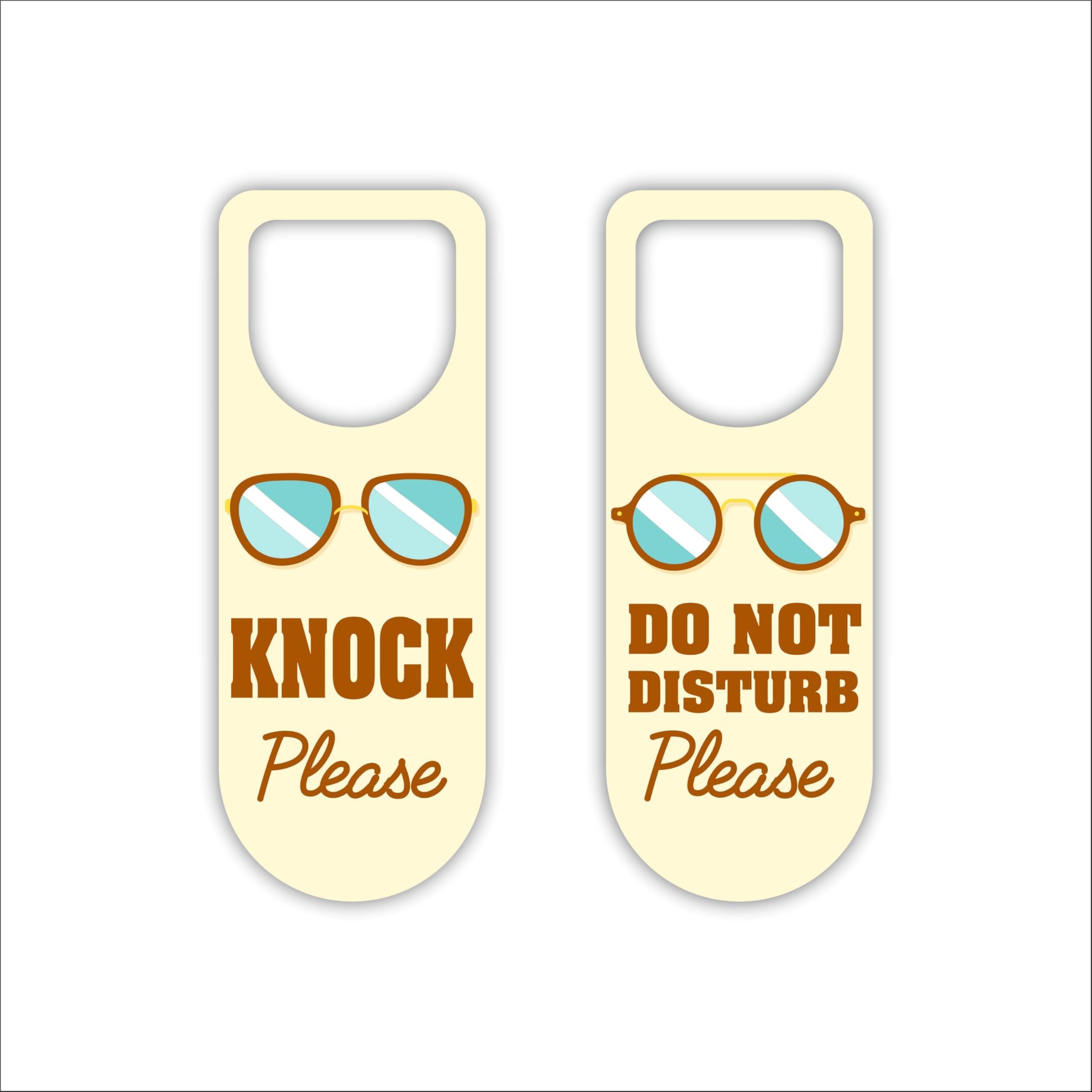 Privacy Door Hanging Board | Rooms | Visitors | Workspaces | Do Not Disturb Door Hanger Sign Hotels | Airbnb | Offices & PG | (2, GOGGLES KNOCK PLEASE)