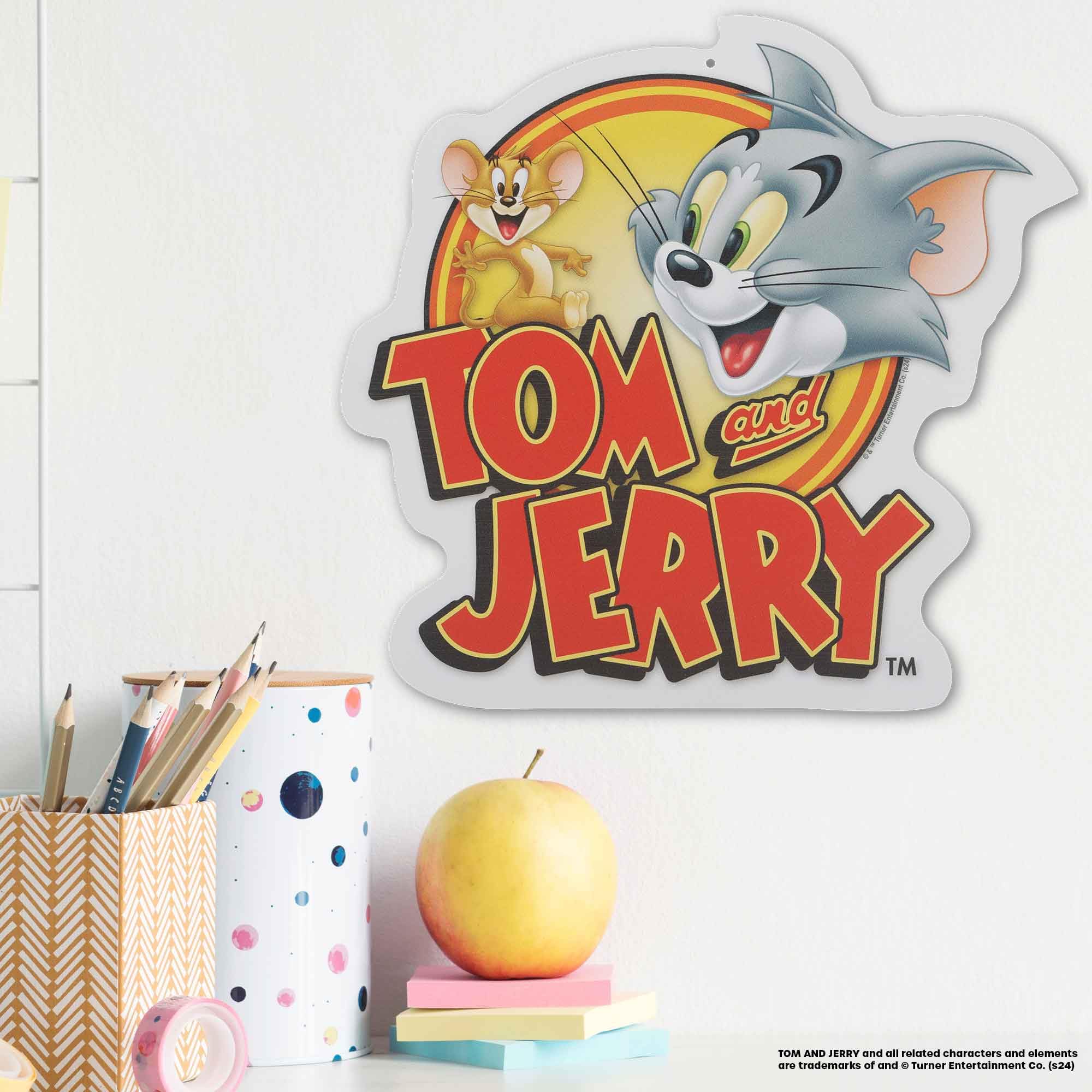 Amazon.com: Tom and Jerry Opening Credits Metal Sign | Fun Tom and