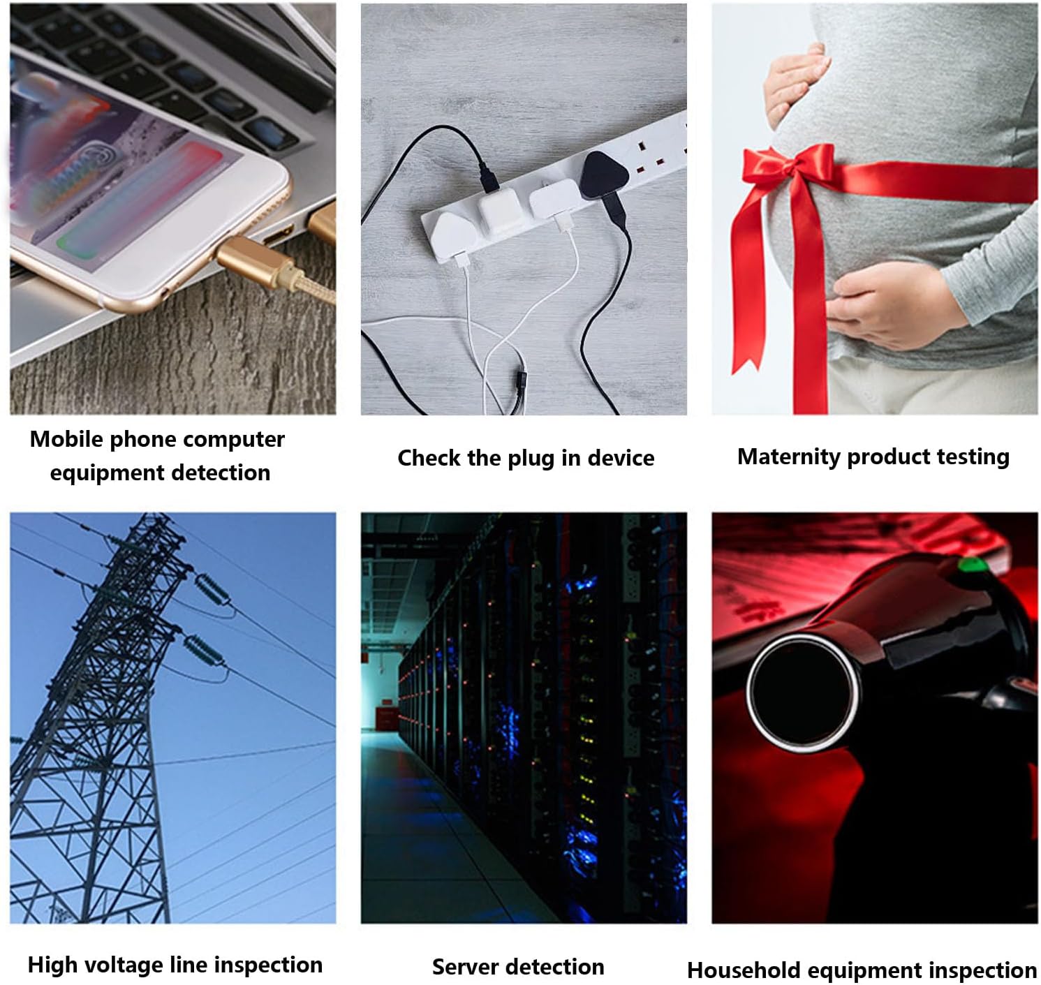KLUFO EMF Radiation Meter Detector with Sound Light Alarm, Digital EMF Tester Electromagnetic Radiation Detector