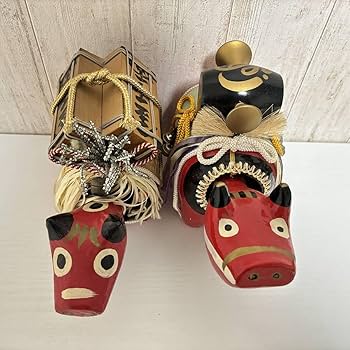 Amazon.co.jp: 民芸工芸品千両箱金運を運んで来る張り子 2つ