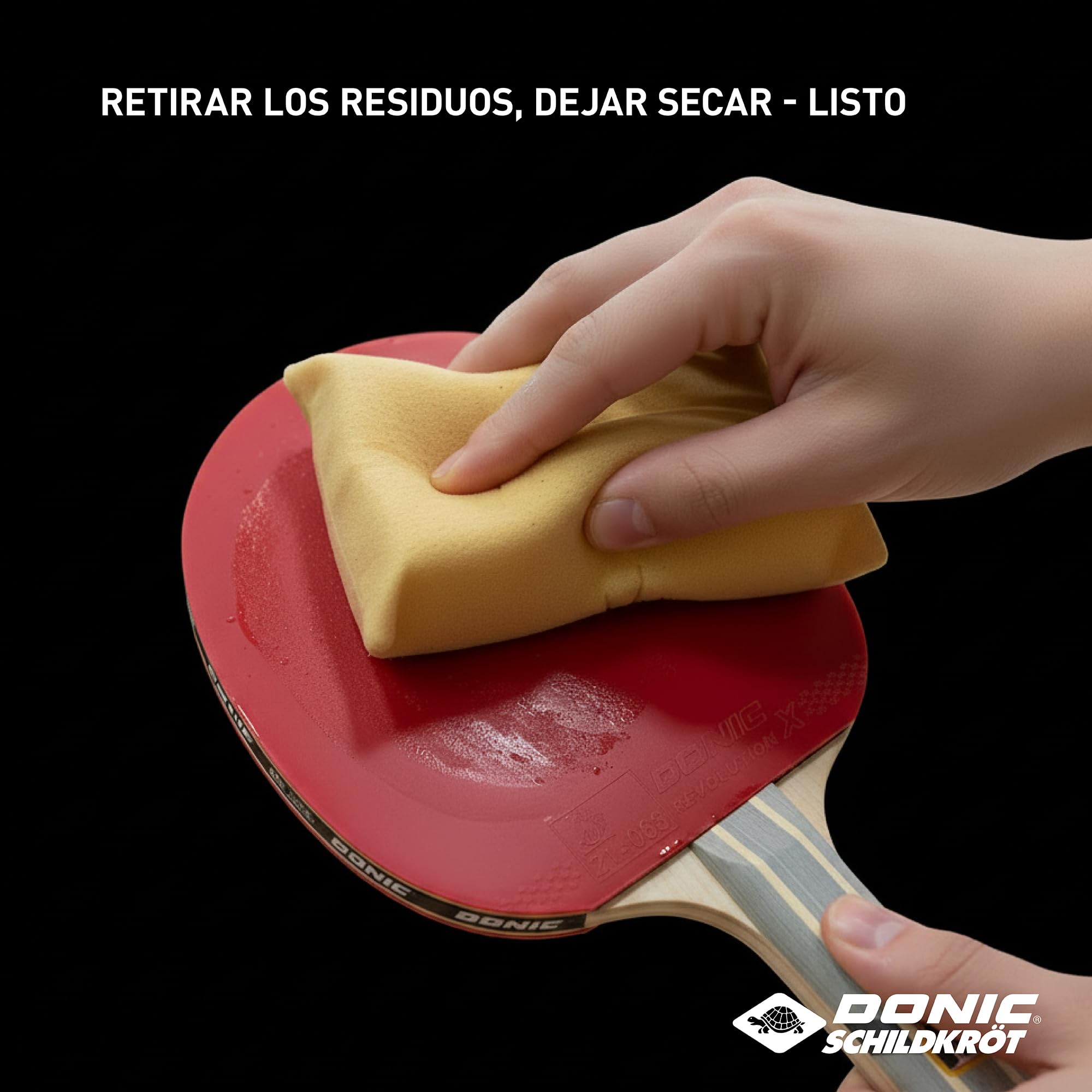 Donic-Schildkröt Espuma Limpiadora para Raquetas de Tenis de Mesa, 100 ml en una Bomba Pulverizadora, para Renovación de las Almohadillas de las Raquetas