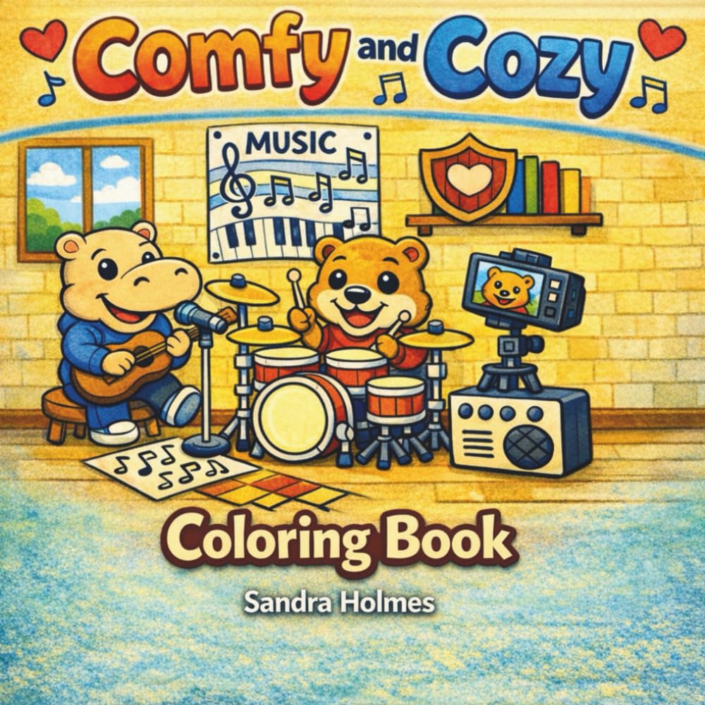 Comfy and Cosy Coloring book: Cute and funny coloring book for all ages