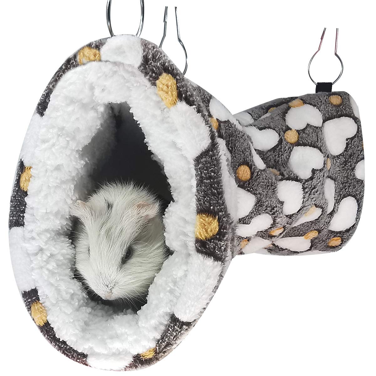 LEFTSTARER Hängetunnel für Kleintiere, Frettchen Hängematte Käfig Zubehör Zuckergleiter Spielzeug Hamster Bettwäsche für Chinchilla Eichhörnchen Meerschweinchen Ratten Spielzeug
