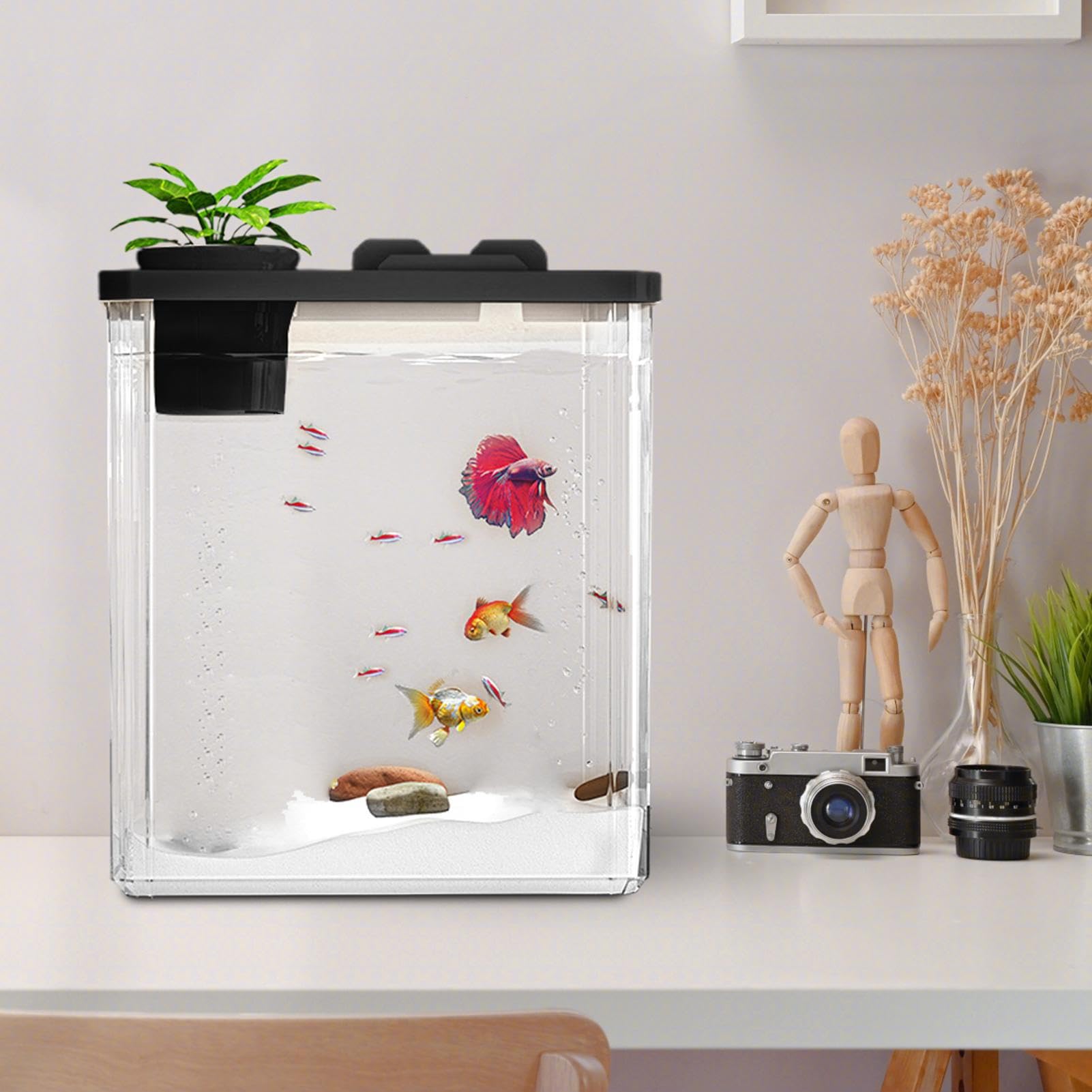 Acquario acrilico – Acquario decorativo a luce atmosferica