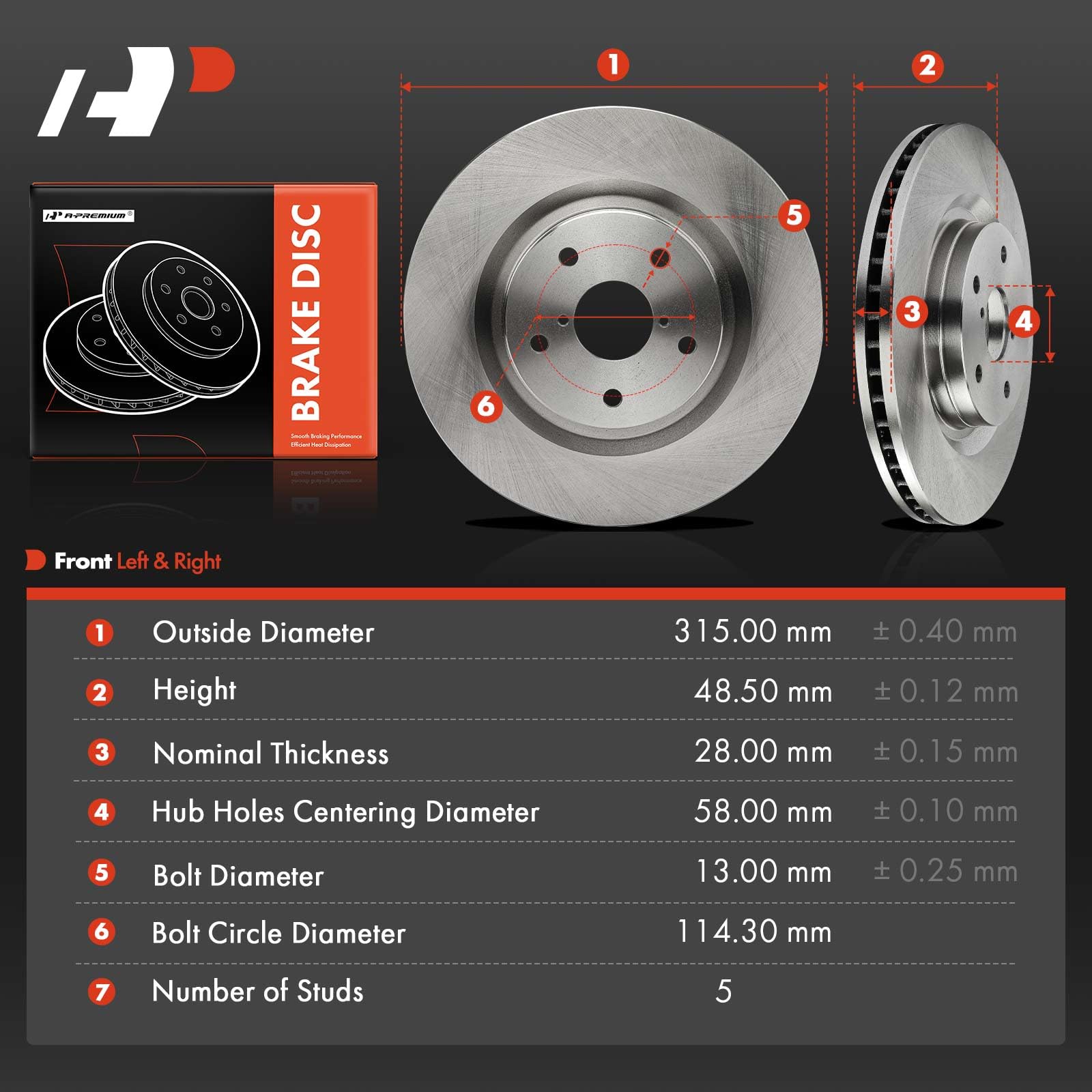 Kit Freio A-Premium - 4 Rotores Ventilados + 8 Pastilhas Cerâmica Para Subaru Forester 2019-2021