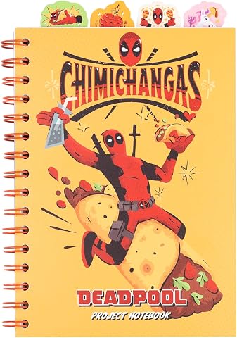 Grupo Erik Marvel Deadpool not defteri, A5 not defteri, A5 not defteri, A5, günlük, yetişkinler ve çocuklar için, resmi Marvel taraftar ürünü