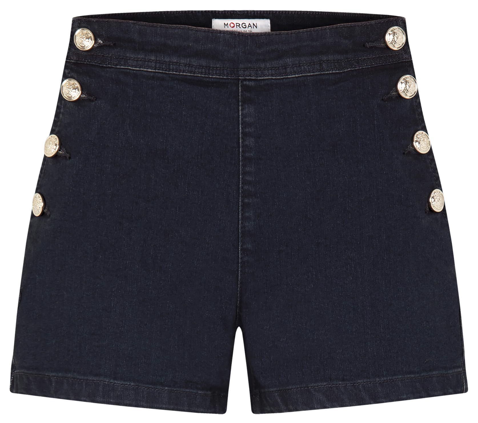 Morgan Women's Denim Button Shorts, UK 14, 241-SHIVAL/JEANS BRUT/42
