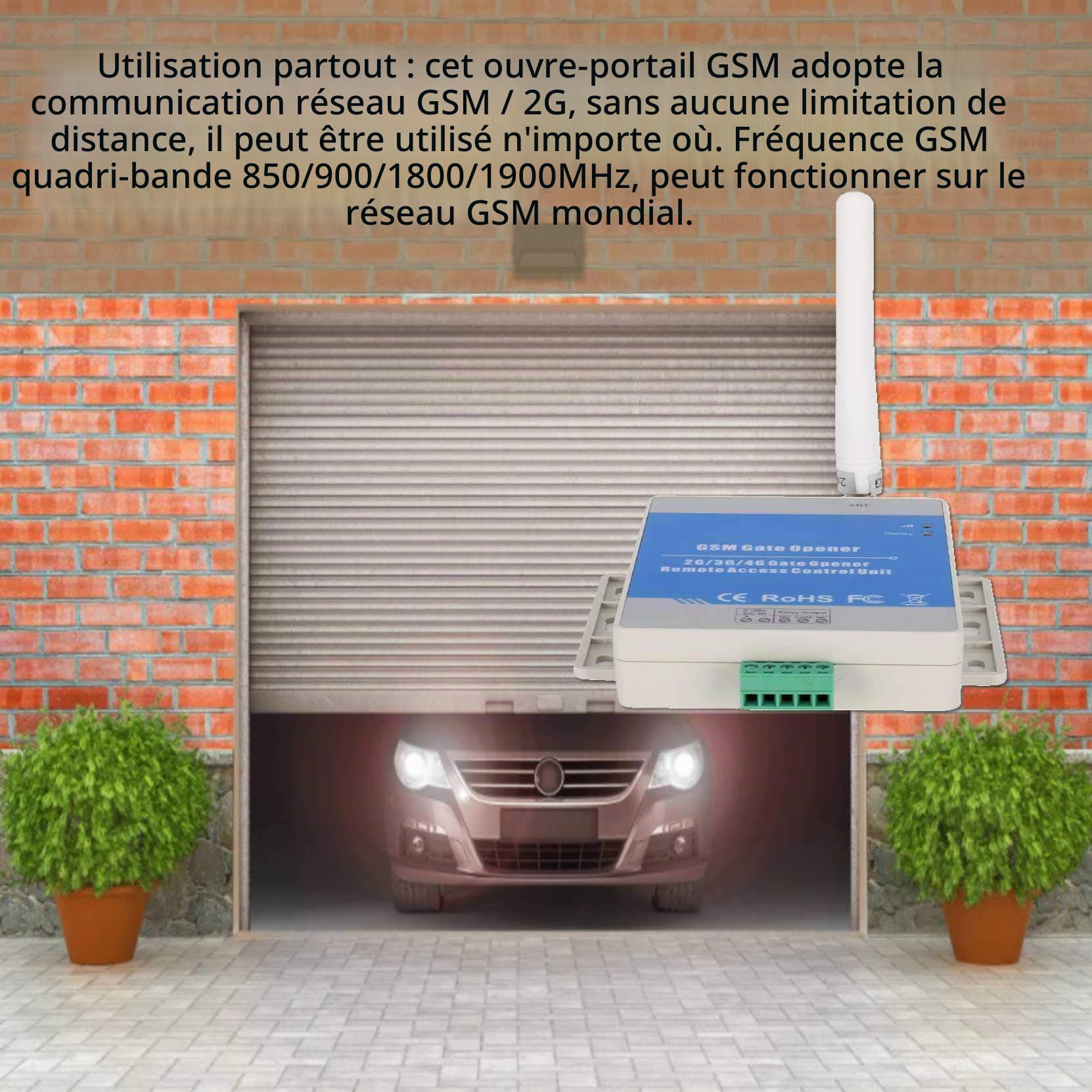 Ouvre-Porte GSM, Appel RTU5034 DC 9 - Contrôleur d'accès à Distance Automatique 24V, avec IP30, Interrupteur de contrôle d'accès, pour Garage, réverbère