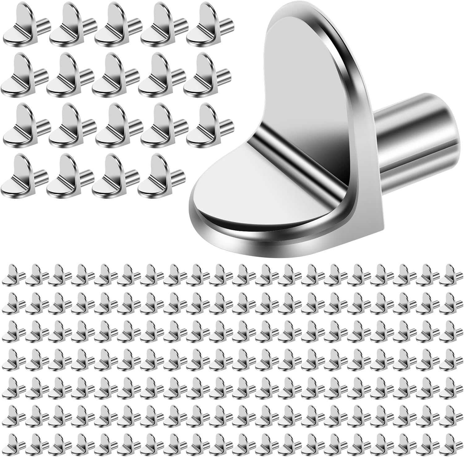 160Pcs Zinc Alloy Shelf Support Peg, L Shaped Shelf Bracket Pegs, High Hardness Cabinet Support Pin for Furniture Kitchen Cabinet Closet Wardrobe Cupboard
