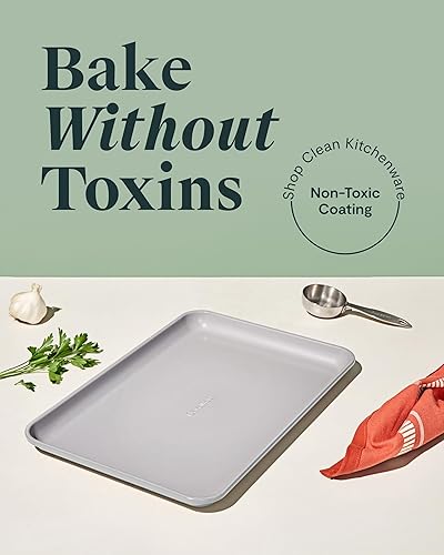 Miniatura 2 de Caraway Bandeja de cerámica antiadherente para hornear, revestimiento de cerámica naturalmente resbaladiza, no tóxica, sin PTFE ni PFOA, perfecta