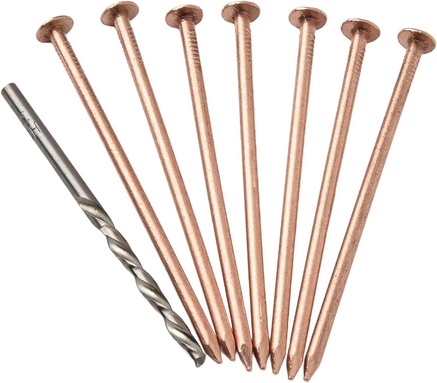 Chiodi in rame da 10,2 cm con punta da trapano, set di punte per la rimozione delle radici del ceppo, chiodi in rame per la rimozione di ceppi e radici (25 pezzi)