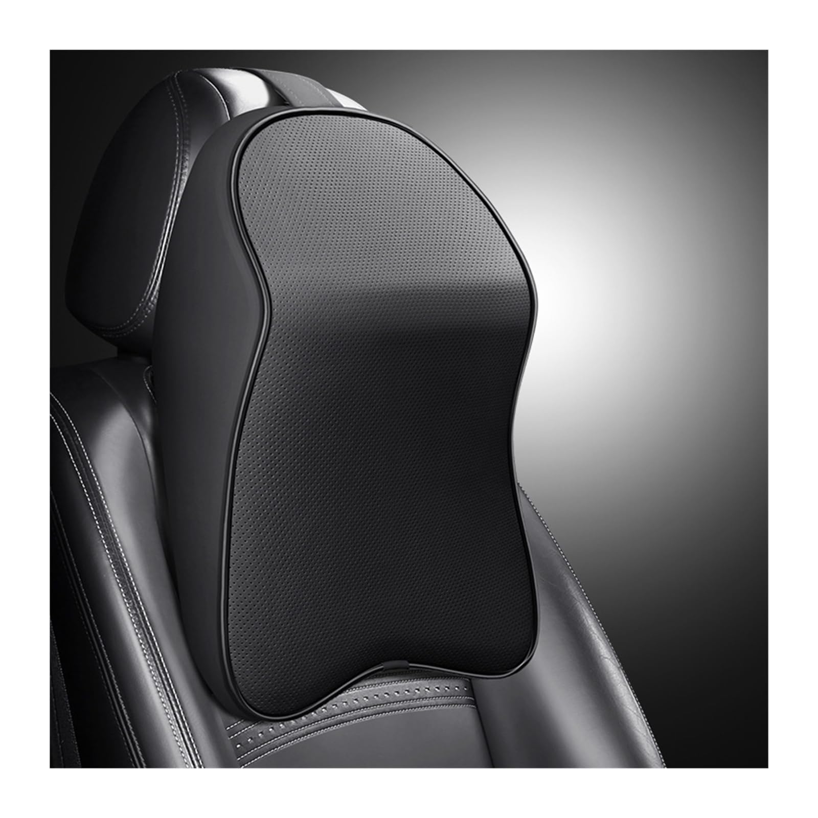 CVPX Seat Headrest Memory Foam Headrest Car Neck Pillow Support Neck Travel Neck Support Car Seat Pillow(Black Pillow)