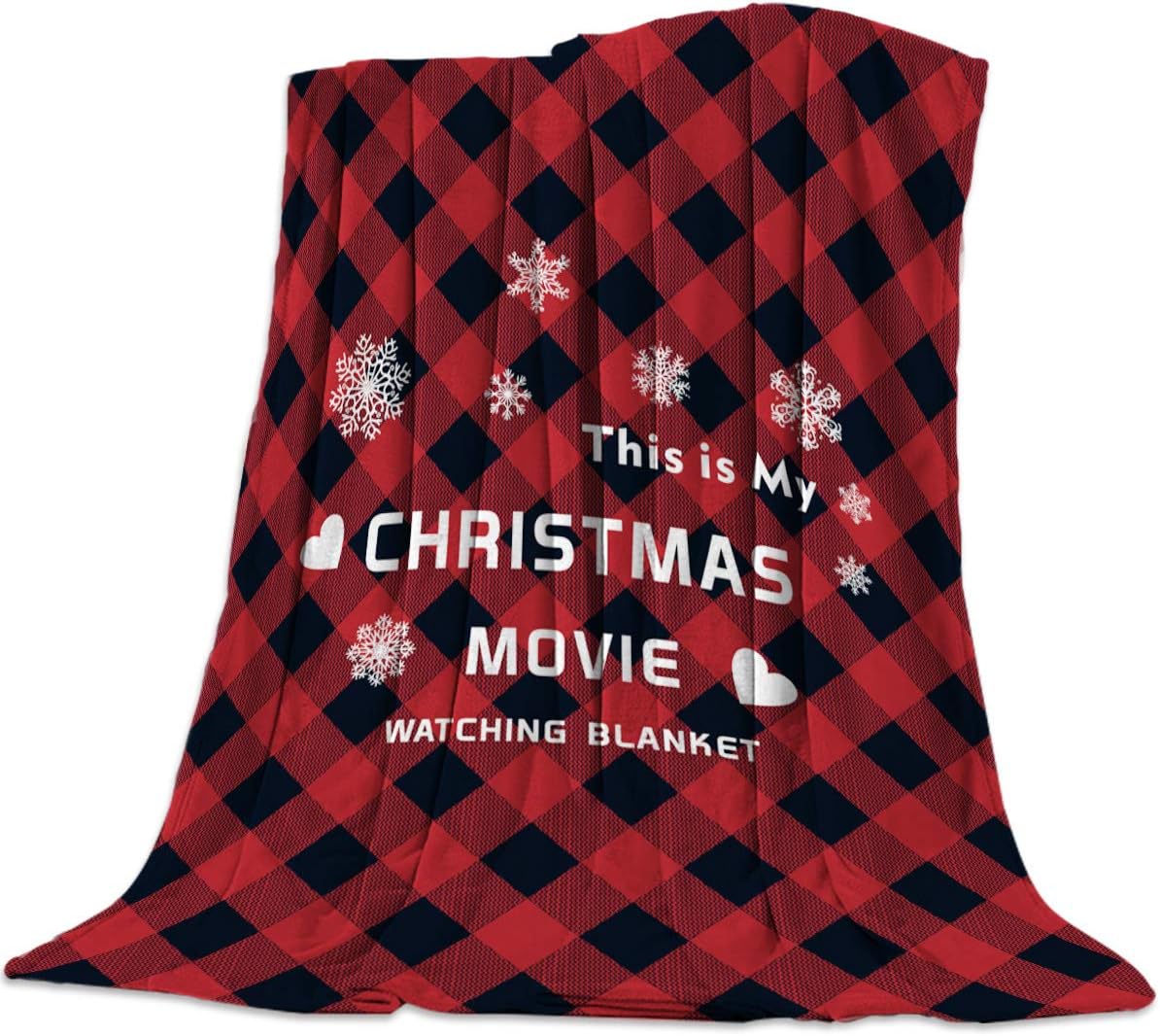All Season Bed Blanket Fleece Blanket Throw Lightweight Super Soft Cozy Luxury Microfiber - This is My Christmas Movie Watching Blanket (40 x 60 Inches)