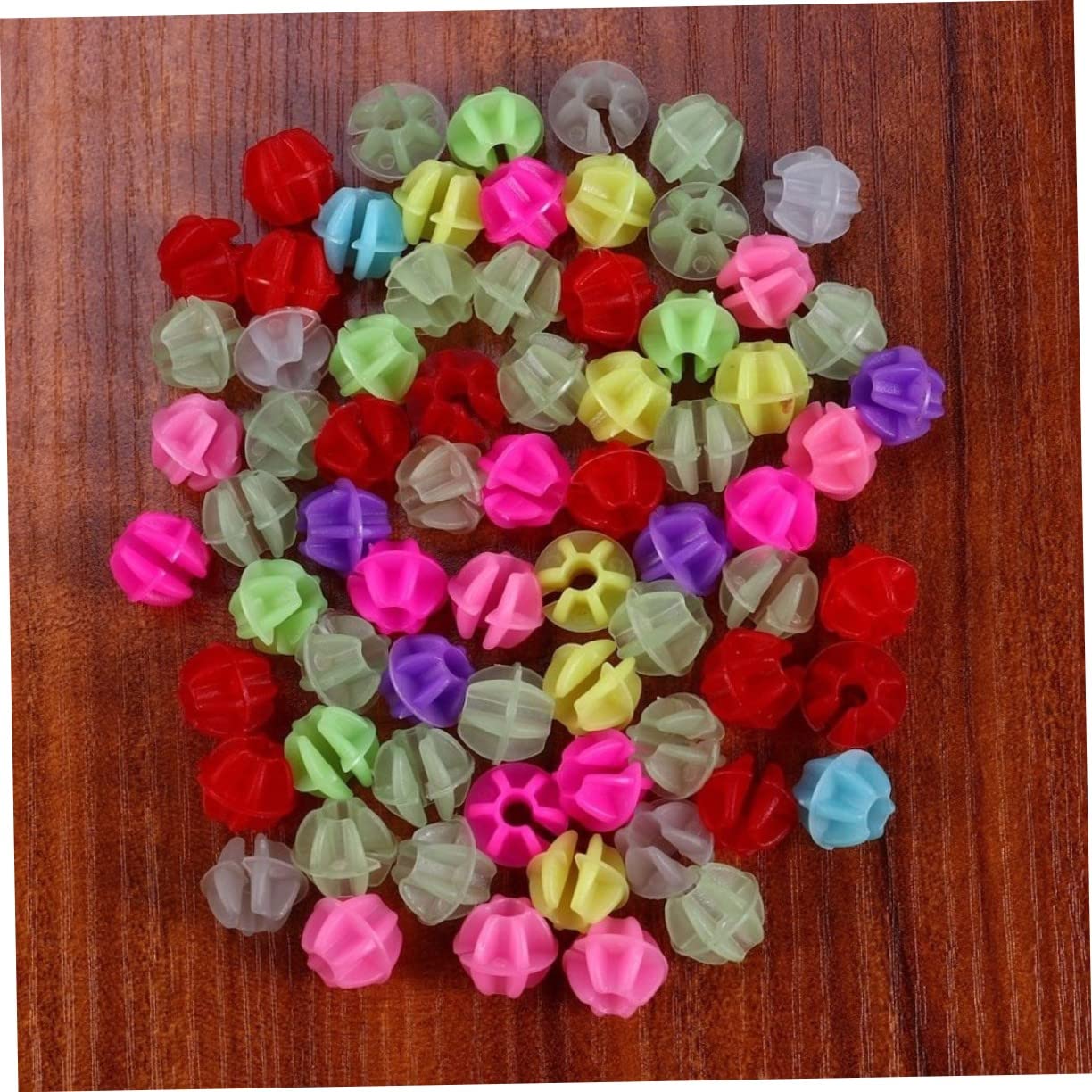 Kisangel 36 Pack Bike Clip Round Beads Spoke Beads Decorations for Bicycle Wheel Safety