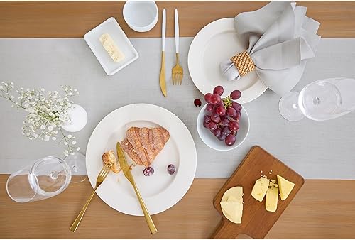 Vista 81 de Solino Home Camino de mesa de lino – 14 x 90 pulgadas, lino europeo, beige – Fete, hecho a mano con tela de lino 100% puro