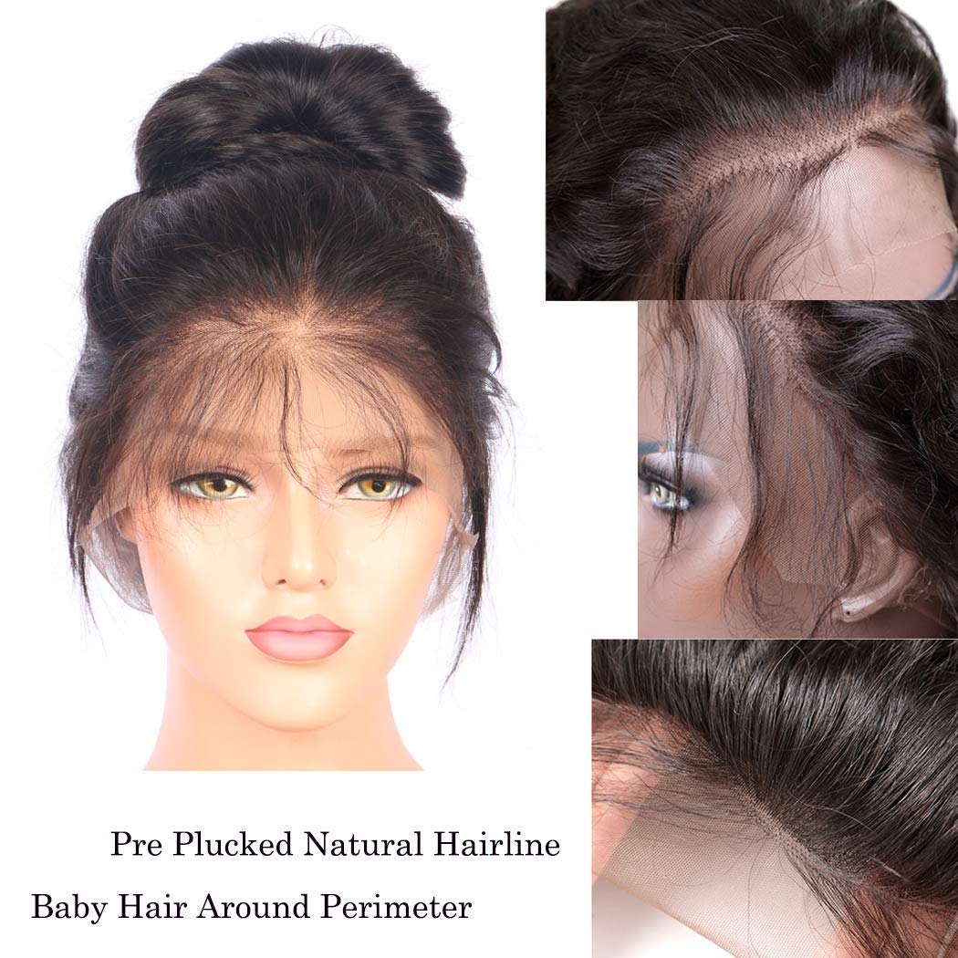 13x4 Lace Front Wigs For Black Women Pre Plucked Natural Black Glueless 280% Density Kinky Curly Brazilian Human Hair Wigs 22 Inch - Image 2