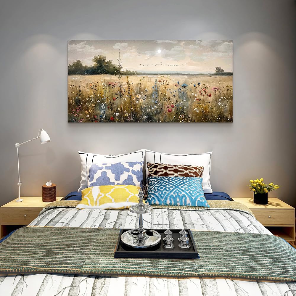 Decoración de pared para sala de estar, impresiones en lienzo, arte de pared, dormitorio, oficina, decoración vintage, pintura abstracta rural, paisajes naturales, obras de arte listas para 5
