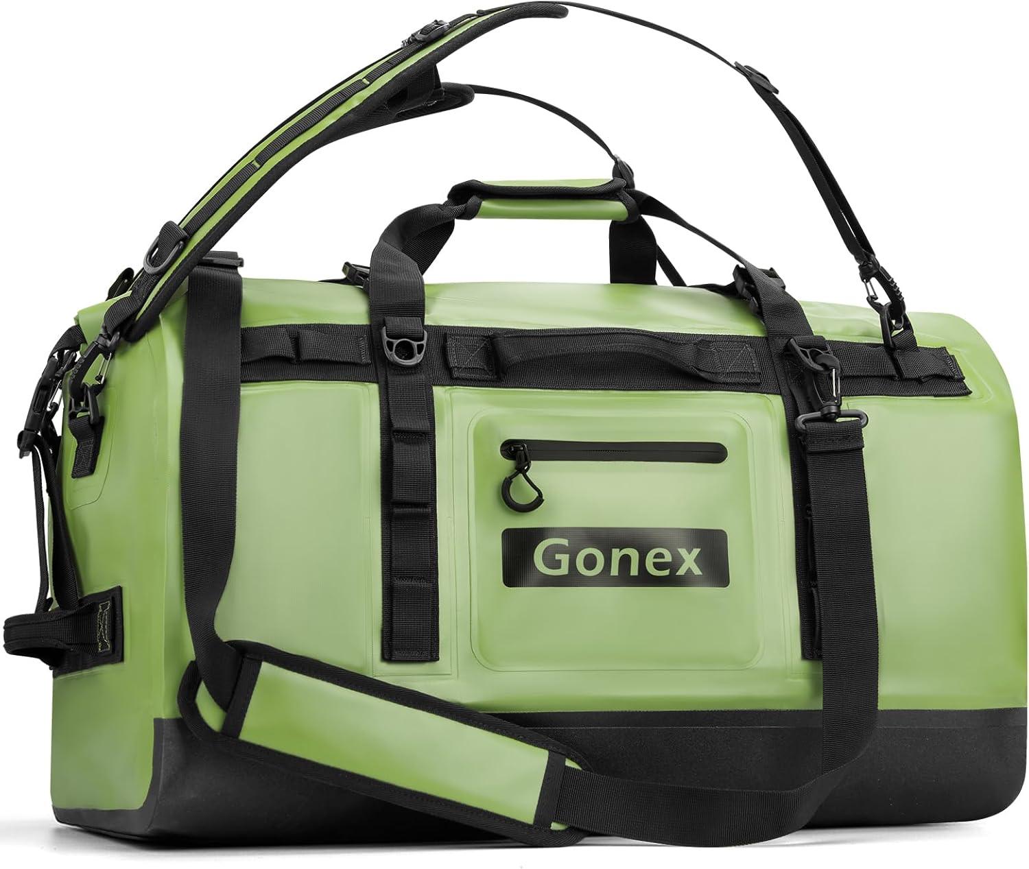 Gonex Waterproof Duffel Bag, 120L Heavy Duty Dry Duffle Bag with Reinforced Thickened Bottom, 3-in-1 Convertible Large Travel Backpack for Kayaking, Motorcycle, Camping & Boating, Army Green