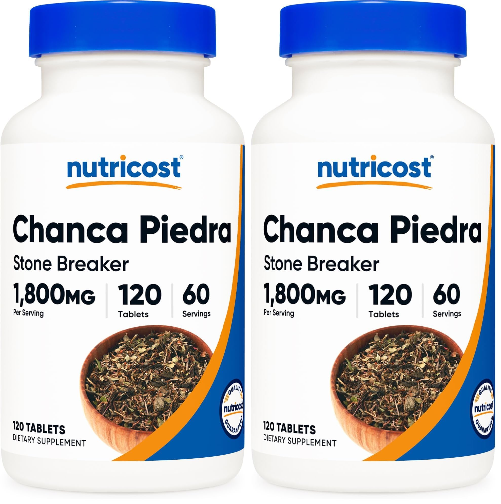 Nutricost Chanca Piedra Extract 1800mg, 120 Tablets, 60 Servings, GMO-Free (Pack of 2) 120 Count (Pack of 2)