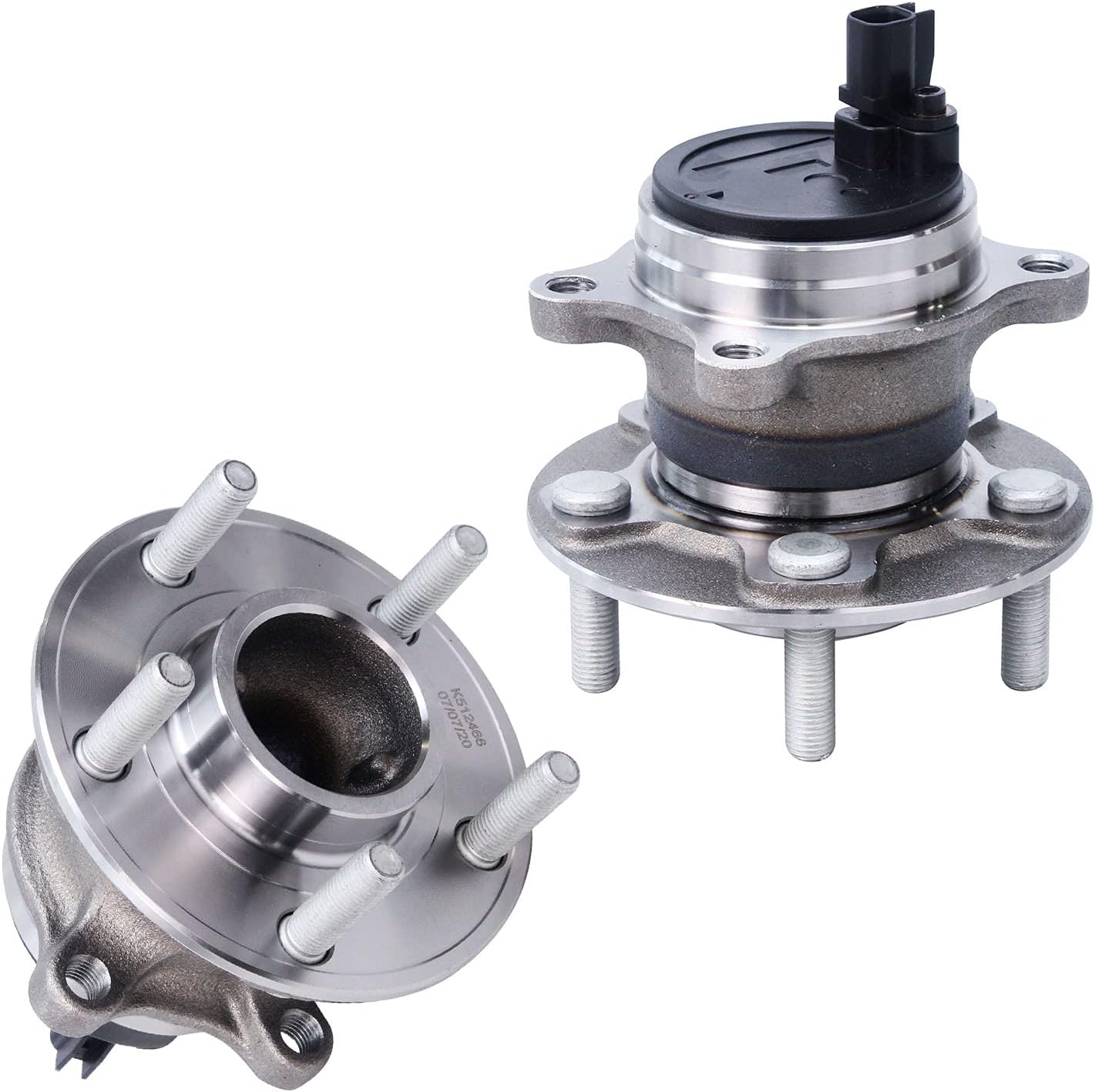 DETROIT AXLE2 Rear Wheel Bearing Hubs for 2012-2018 Ford Focus, Replacement 2013 2014 2015 2016 2017 Focus Wheel Bearing and Hubs Assembly [Without Active Park Assist]